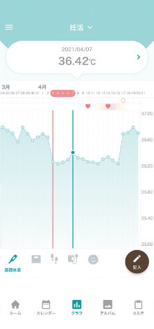 基礎体温グラフ