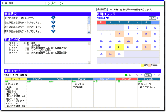 行動予定