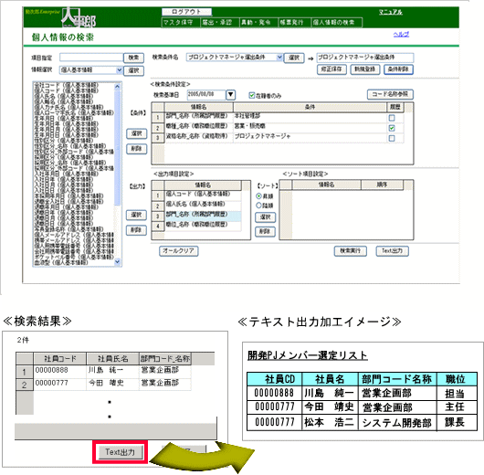 任意情報検索の有効活用例